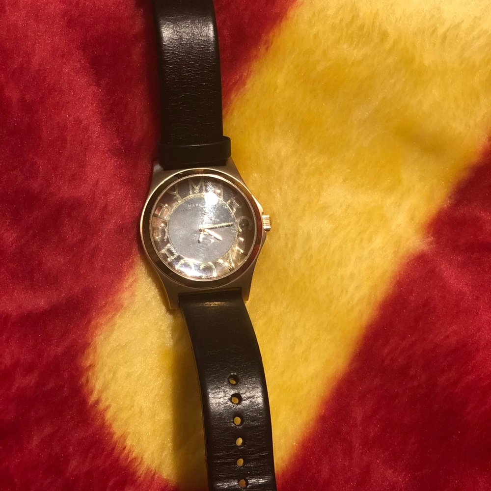 Marc Jacobs black and gold watch